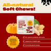 Good Effing Gut All-natural Soft Chews pumpkin flavor with 12 essential vitamins and minerals, supports immune system and promotes good gut health