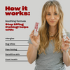Kaley Cuoco with how it works: Soothing formula Stop Effing Itching! Witch Hazel, Aloe, Tea Tree, Sensitive skin','Stop Effing Itching!'
