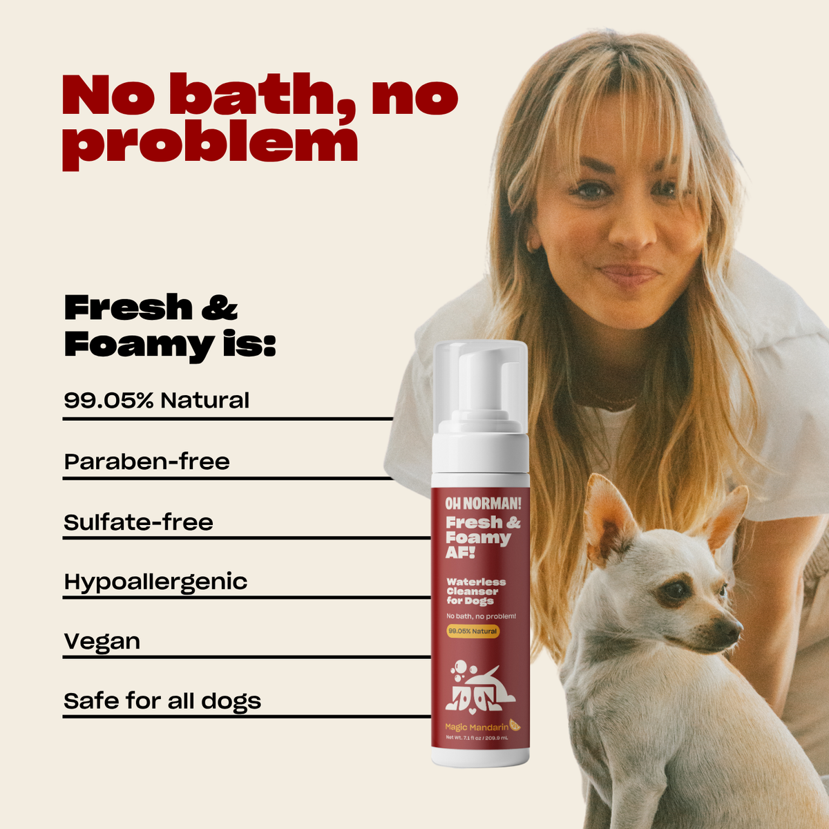Fresh & Foamy AF: Dry Shampoo for Dogs – Oh Norman