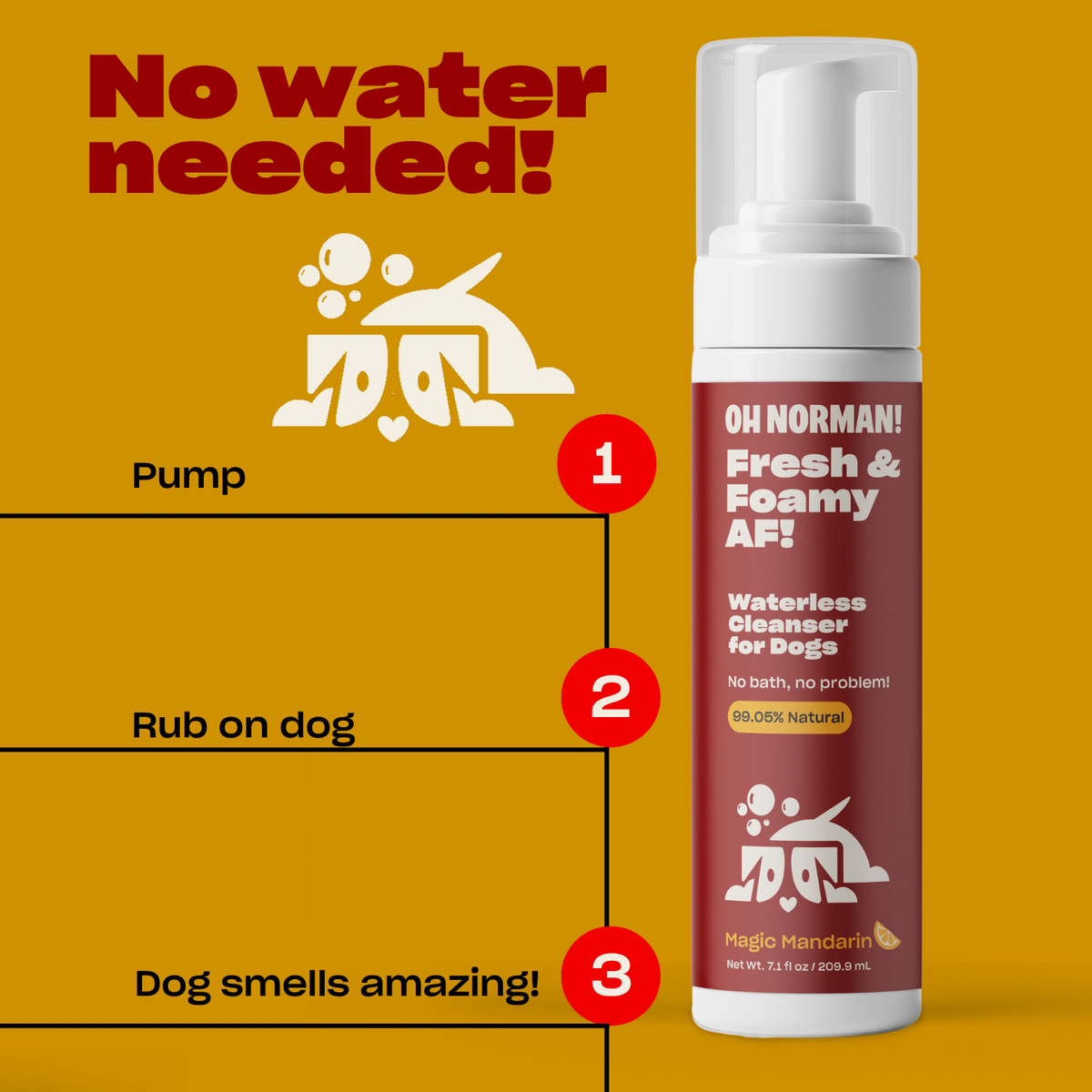 Fresh & Foamy AF: Dry Shampoo for Dogs – Oh Norman